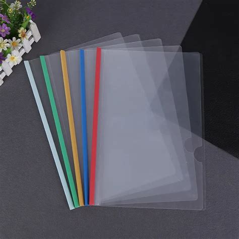 A4 Durable PVC Slide Transparent Folders / A4 Plastic File .